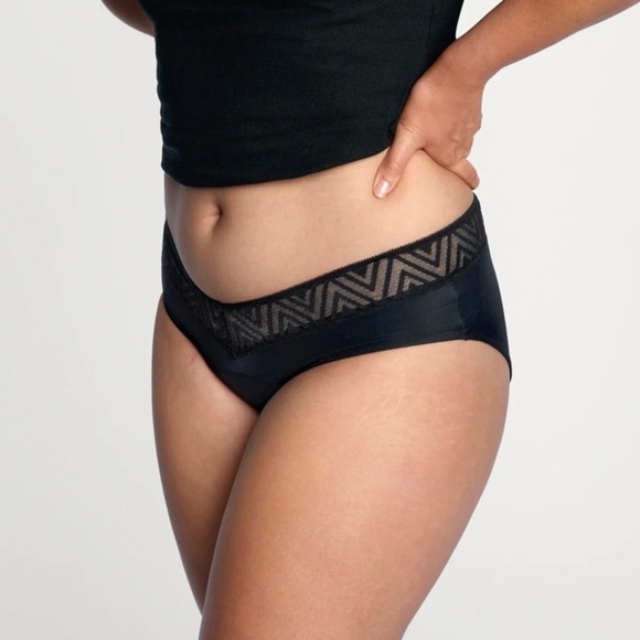 THINX Comfort Stretch Hiphugger Period Underwear, Black - Small NWT - Picture 1 of 10